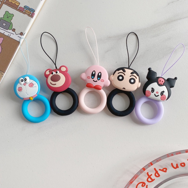 SANRIO Dây đeo silicon mềm chống rơi họa tiết hoạt hình dễ thương có thể sử dụng cho điện thoại