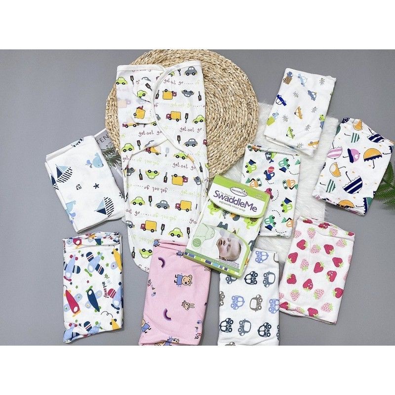 Ủ kén sơ sinh100% cotton Swaddle Me Summer cho bé