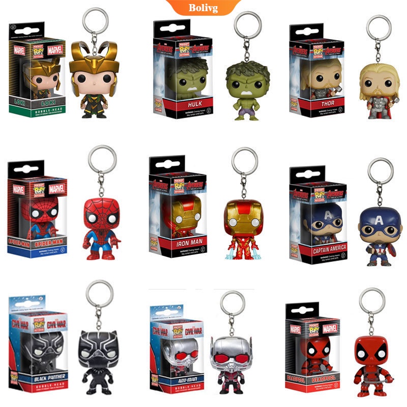 Funko Pop Móc Khóa Hình Nhân Vật Siêu Anh Hùng Avengers