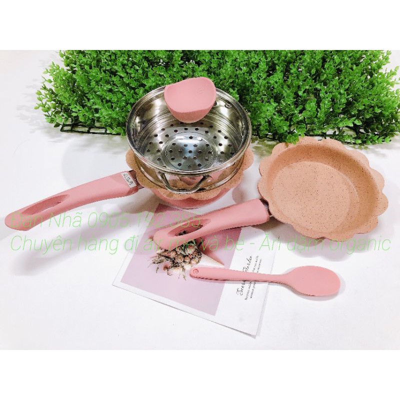 Bộ chảo đá xửng hấp cho bé