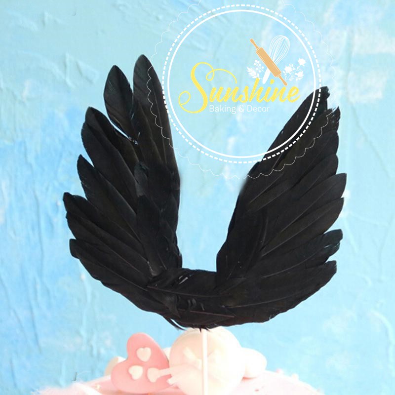 Cánh Lông Vũ Thiên Thần Trang Trí Bánh Kem Gato Sinh Nhật