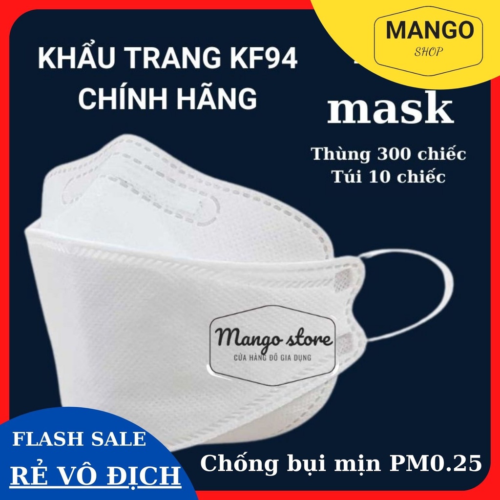 [giá sỉ thùng 500c] Thùng 500 chiếc khẩu trang y tế KF94 công nghệ kháng khuẩn 4 lớp hàng VIỆT NAM shop MANGO HN 08