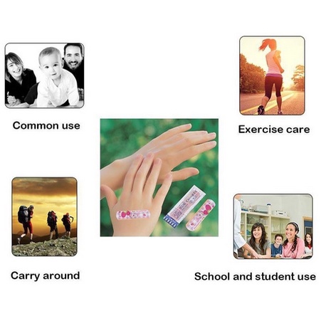 Set 120 Băng Cá Nhân Chống Nước Thoáng Khí Họa Tiết Hoạt Hình Dễ Thương