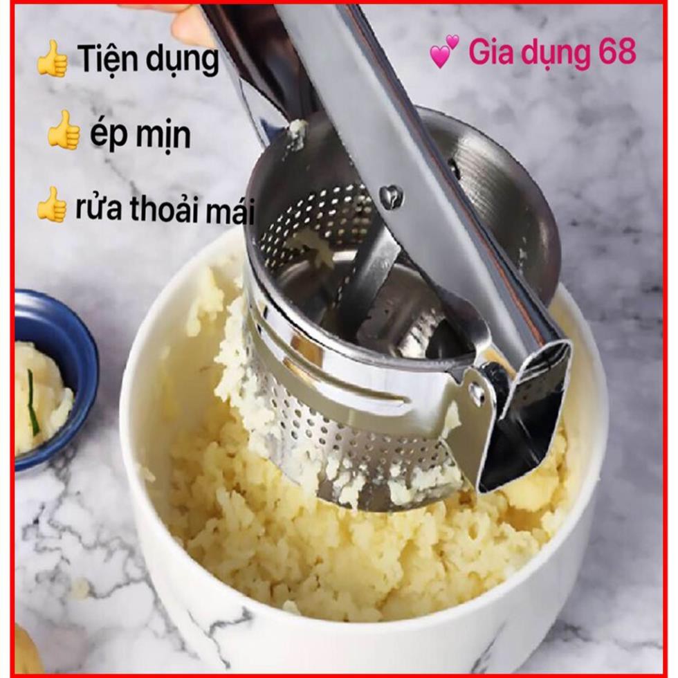 Dụng cụ ép Hoa quả, nghiền khoai tây bằng tay 100% Kim loại chống gỉ cao cấp