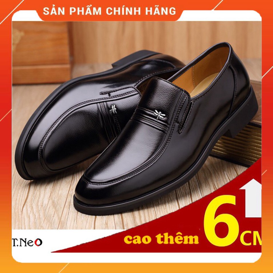 freeship GIÀY DA NAM TRUNG NIÊN 💖 HT.NEO 💖 da bò xịn hàng đẹp tăng chiều cao thêm 6cm kết hợp quần áo siêu đẹp (dd21)