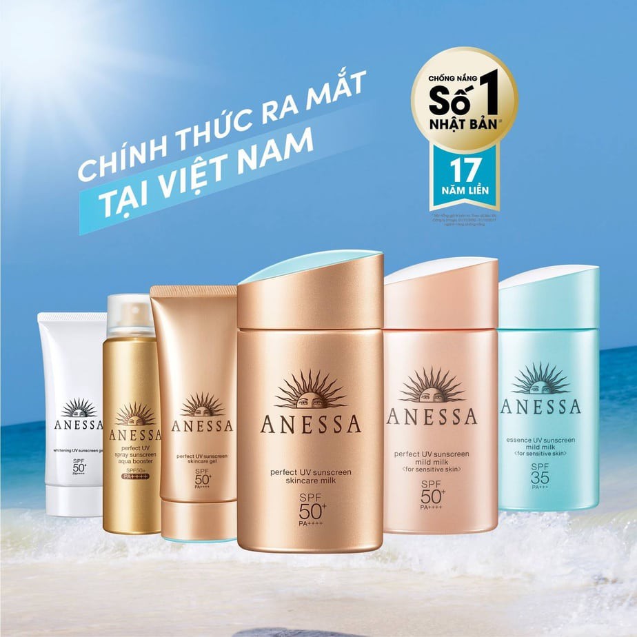 Sữa Chống Nắng Dưỡng Da Body Cho Da Nhạy Cảm và Em Bé Anessa Perfect UV Sunscreen Mild Milk 60ml - Khongcoson