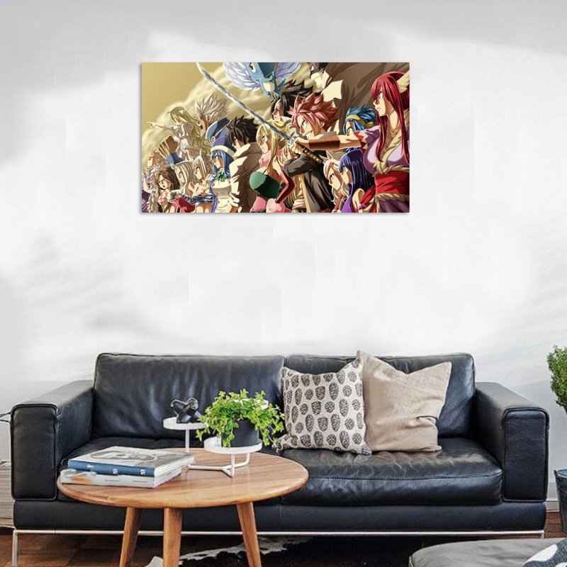 Tranh đính đá toàn bộ tự làm hình Fairy Tail trang trí nhà cửa