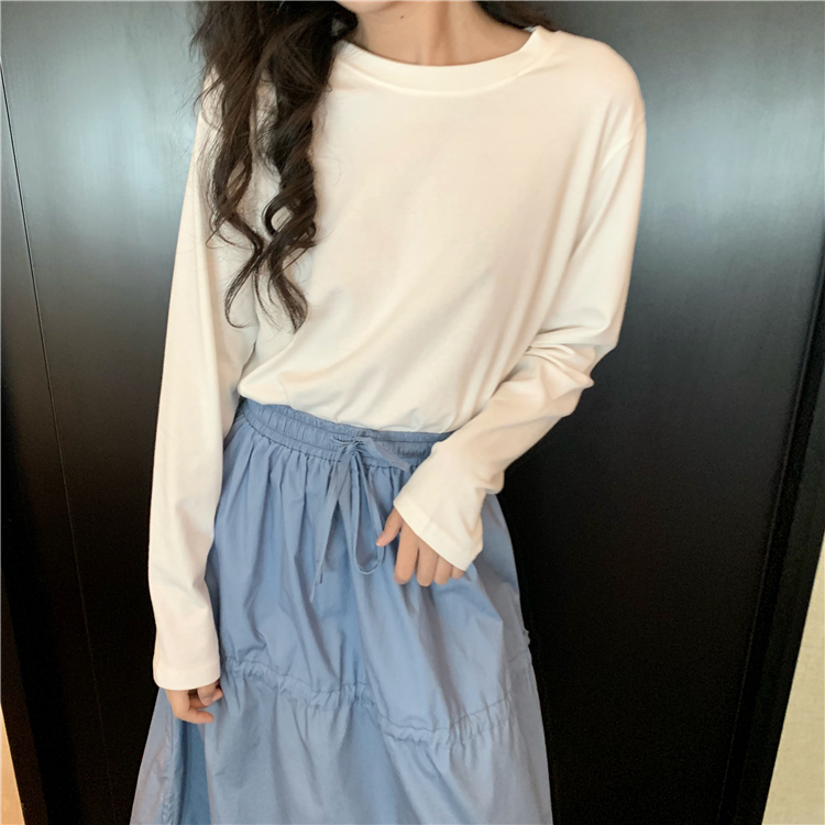 Áo thun kích cỡ lớn tay dài trơn màu 30051