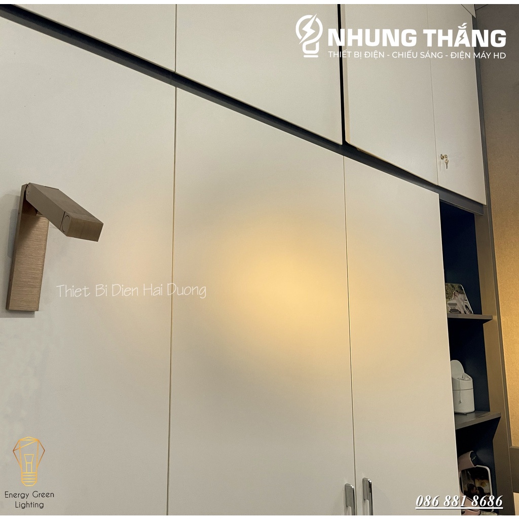 Đèn Led Đọc Sách Chiếu Điểm Đầu giường DT-1089 - Thân Nhôm Cao Cấp - Điều Chỉnh Được Góc Chiếu - Ánh Sáng Vàng