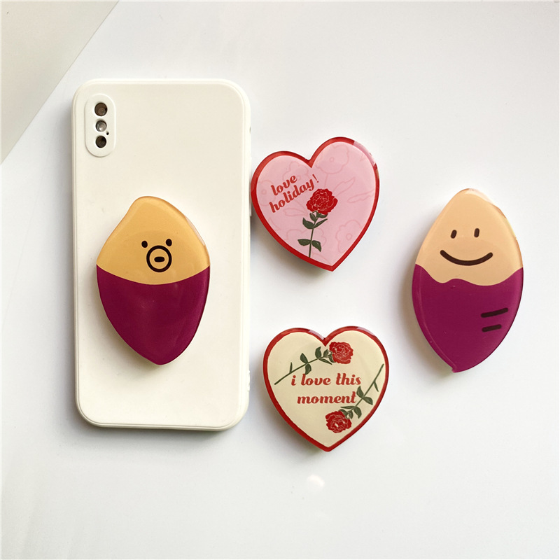 Chống điện thoại Popsocket pop up in bóng mika EM họa tiết tân cổ điển siêu xinh