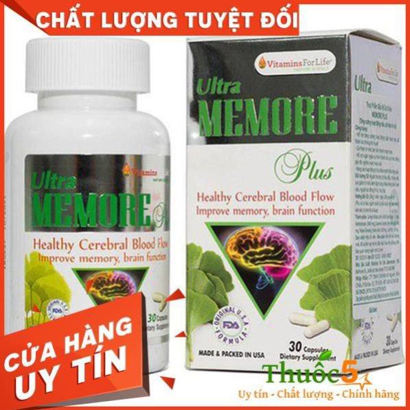 Bổ não Ultra Memore Plus viên tăng cường tuần hoàn não hàng USA hộp 30 viên