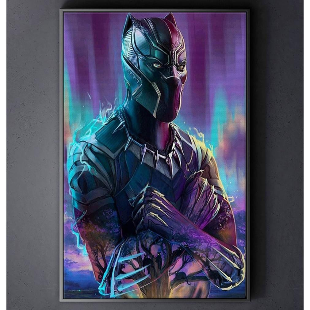 TRANH CANVAS SIÊU ANH HÙNG MARVEL treo tường in theo yêu cầu - báo đen BLACK PANTHER 2