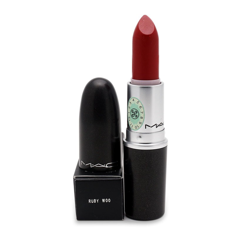Combo Son MAC Ruby Woo + Bông Tẩy Trang Silcot
