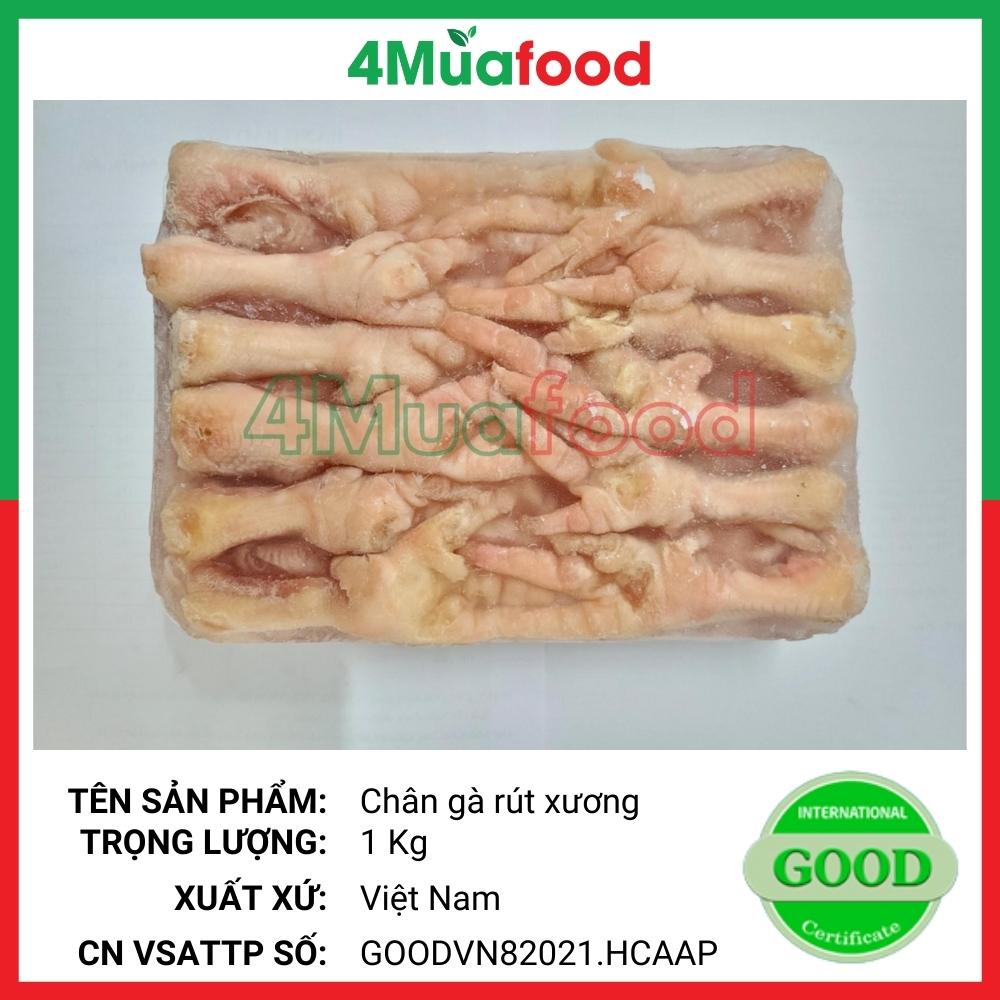 1 khay Chân Gà Rút Xương Việt Nam net 550gr - Đóng túi hút chân không - 4muafood - Thực Phẩm 4 Mùa