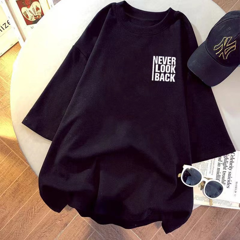 NRVP Áo thun tay ngắn cổ tròn thời trang mùa hè phong cách Hàn Quốc 2022 cho nữ