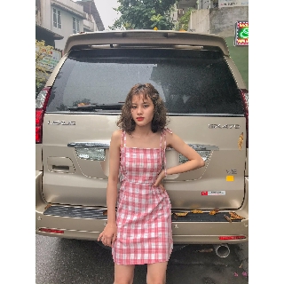 Váy 2 dây kẻ nhiều màu
