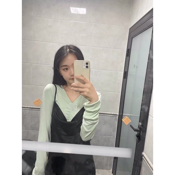 SẴN VÁY M - Set áo váy xẻ tà Ju Seok Kyung phim Penhouse