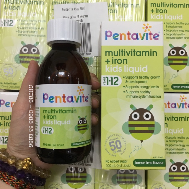 Pentavite Multivitamin iron - Vitamin tổng hợp và sắt cho bé