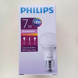 Bóng đèn Philips Ess Ledbulb 7W E27 3000K 230V A60 Ánh sáng( Vàng)