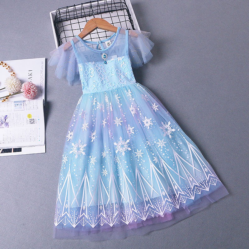 Đầm Hóa Trang Công Chúa Elsa Cho Bé Gái
