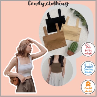 Áo croptop nữ hai dây bản to cendyclothing cd017