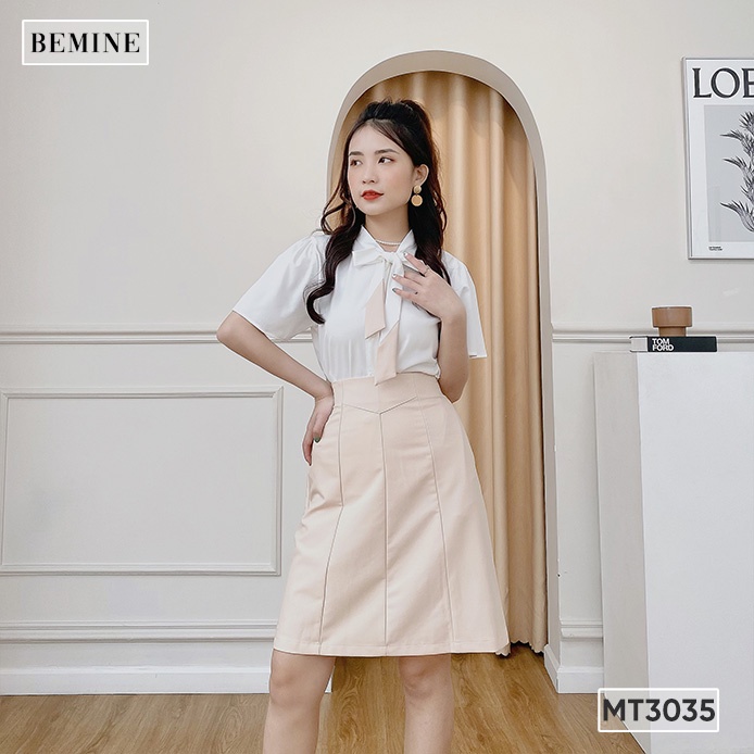 Set chân váy áo cổ nơ phối BEMINE MT3035DA