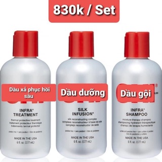SET 3 MÓN CHI SILK INFUSION DẦU GỘI - DẦU XẢ - DẦU DƯỠNG
