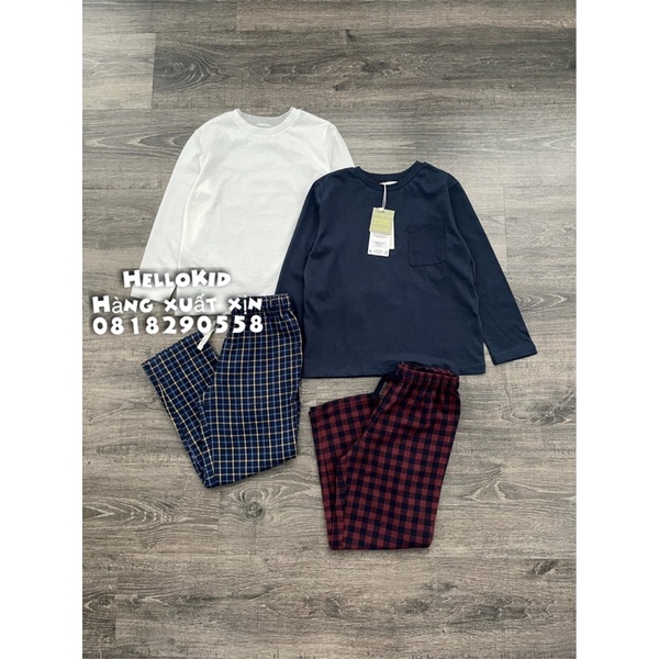 B339 - Bộ PJ quần kẻ MNG bé trai