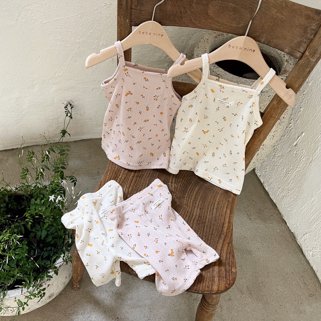 [PEEKABOO] BỘ ĐỒ 2 DÂY HOA NHÍ DỄ THƯƠNG CHO BÉ GÁI