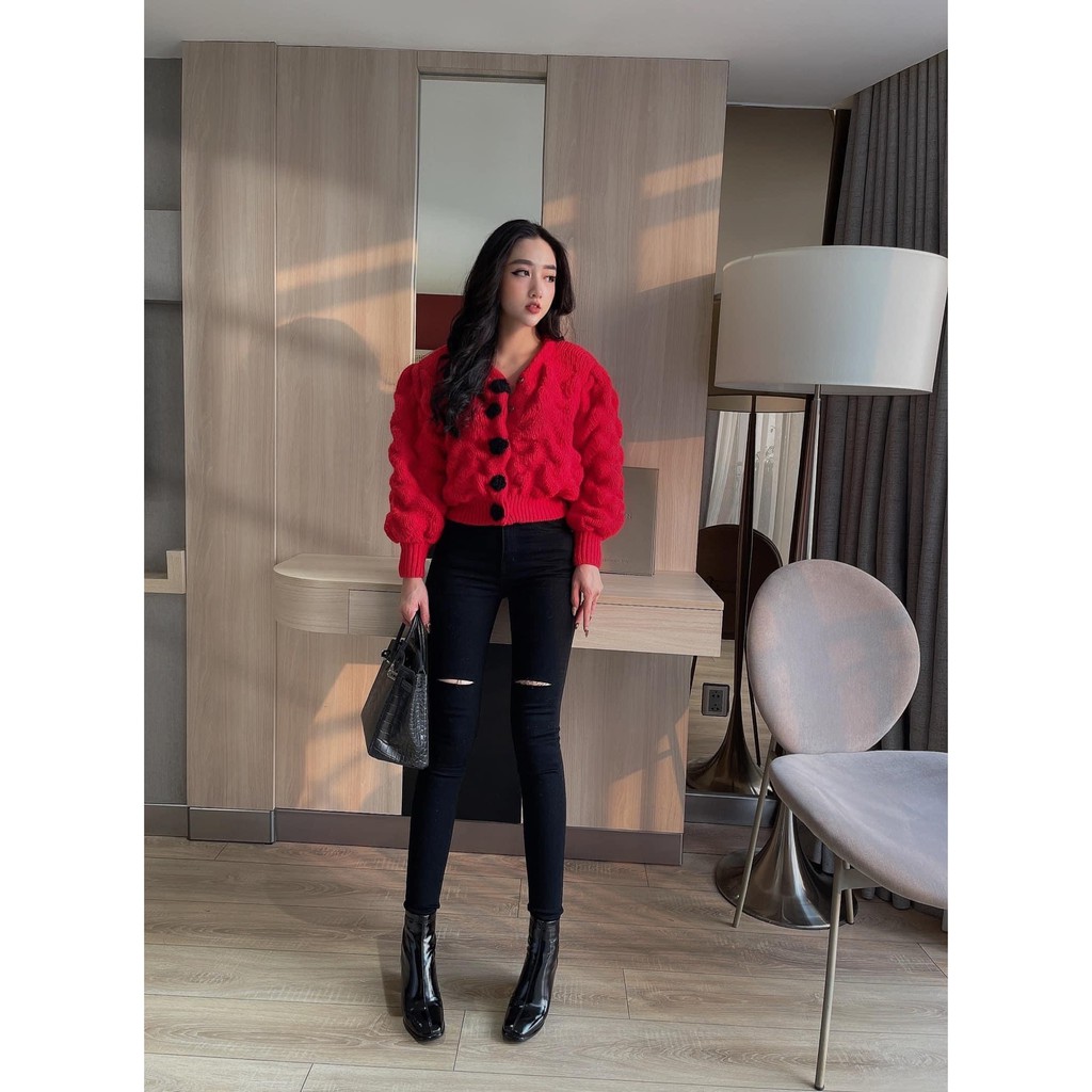 QUẦN BÒ SKIN ĐEN/TRẮNG 1 RẠCH