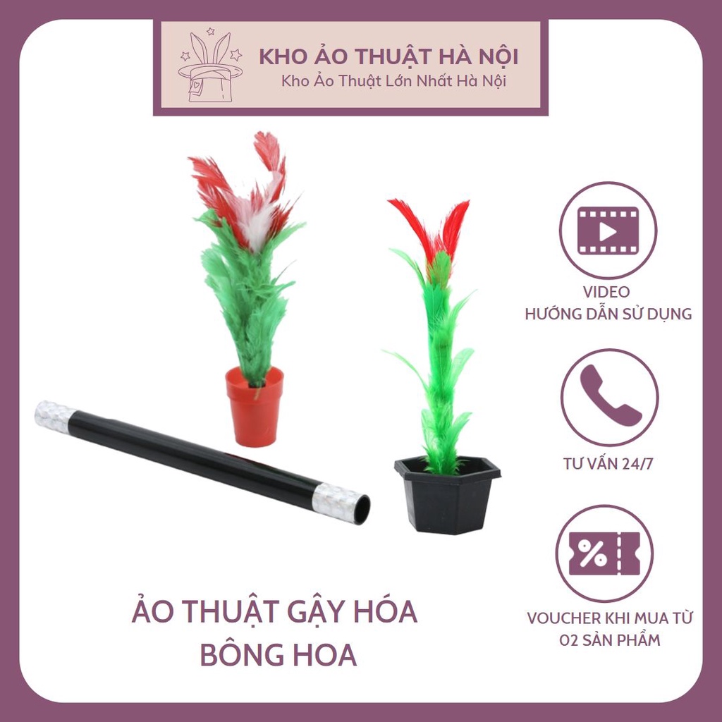 Ảo thuật Gậy Biến Thành Chậu Hoa, Đồ Chơi Sáng Tạo, Thông Minh, Trí Tuệ Cho Bé