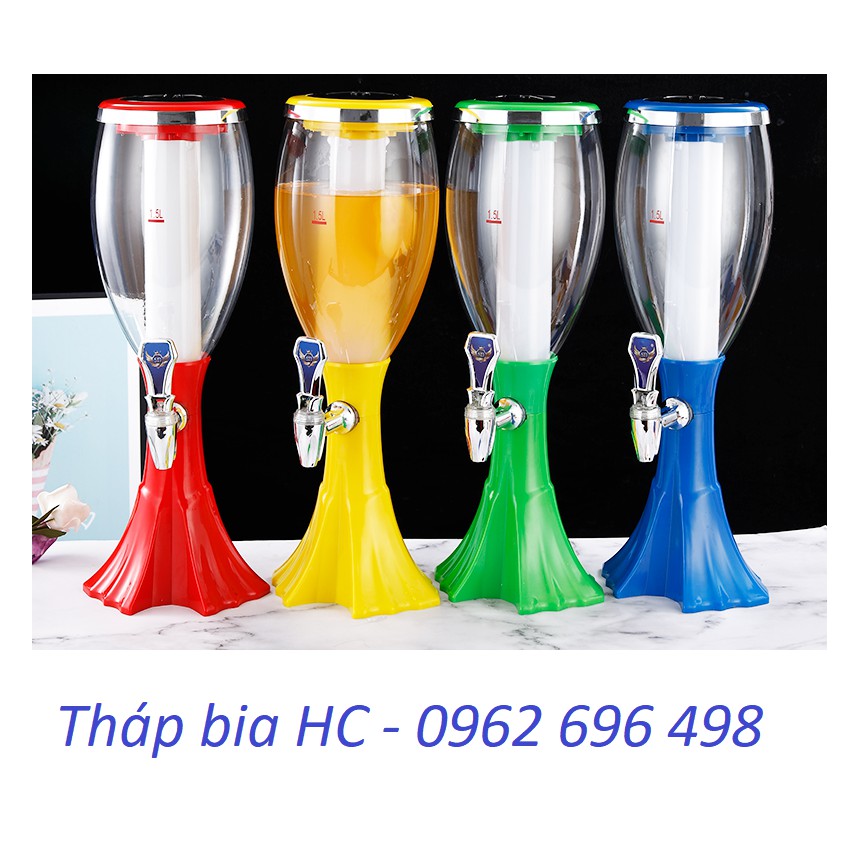 Tháp Bia (Bình Đựng Bia) 2 Lít Có Đèn Led Nhựa Cao Cấp An Toàn Bền Đẹp | BigBuy360 - bigbuy360.vn