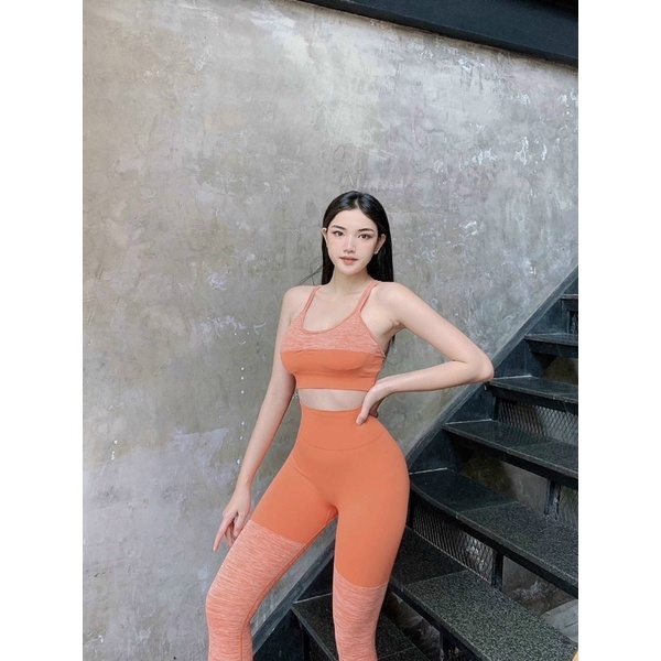 Set dây nữ Mitao phối màu chun mông gym,thể thao,yoga