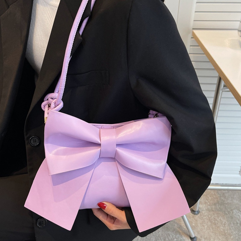 Túi Xách Đeo Chéo Thắt Nơ Màu Sắc Thời Trang