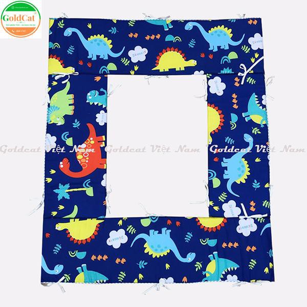 Bộ Quây Cũi Bốn Tấm Tránh Va Đập Vải Polycotton Cho Bé
