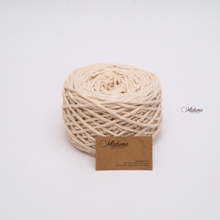 1kg Dây 1 xoắn màu trắng ngà làm mành, lá, tua rua Macrame size 3mm 5mm
