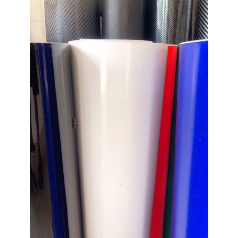 Giấy Decal Trắng bóng dán xe máy, ô tô, đồ gia dụng...khổ 60cm - dài 1m