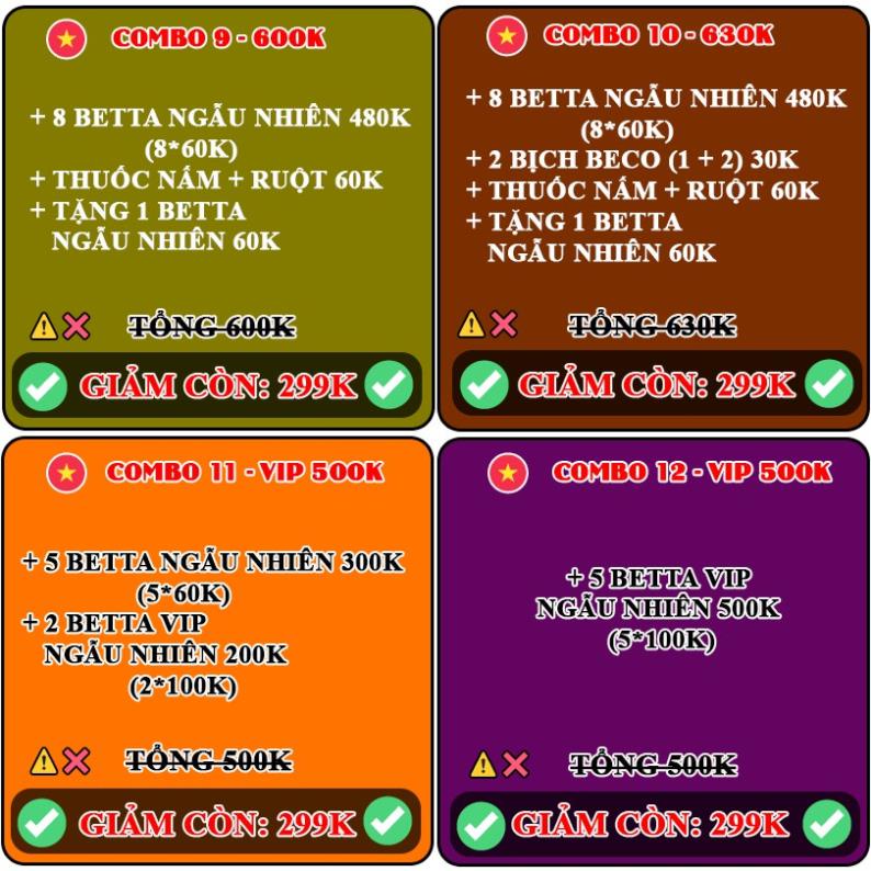 12 COMBO BETTA FOOD - BETTA COFFY ☕️ Thức ăn cho cá