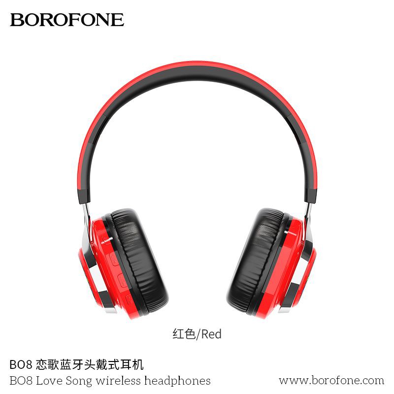 Tai nghe chụp tai bluetooth Borofone B08 chính hãng có khe cắm thẻ nhớ