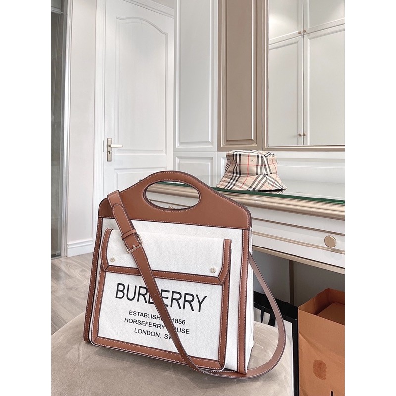 Túi size 38x41cm hoạ tiết màu nâu