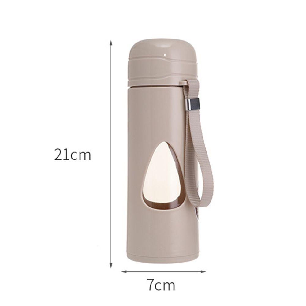 Bình Nước Thủy Tinh 500ml Hình Giọt Nước Chống Bỏng Chống Rơi Vỡ Tiện Dụng Mang Theo Du Lịch