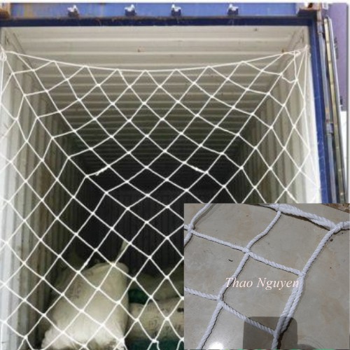 Lưới chắn container, lưới chắn hàng hóa. Kích thước 2,4mx2,6m.( ô 10x10cm )