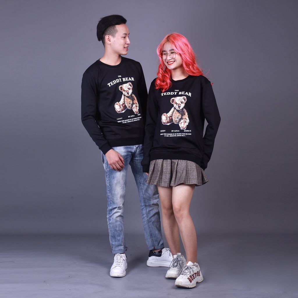 Áo Thu Đông Nam Nữ In Hình Teddy Bear - Chất Poly Dày Dặn Mềm Mịn - MÃ TD74