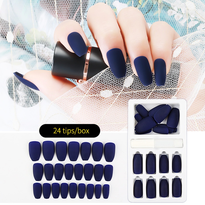 Bộ Móng Tay Giả Bằng Acrylic Đầy Màu Sắc Che Phủ Toàn Diện