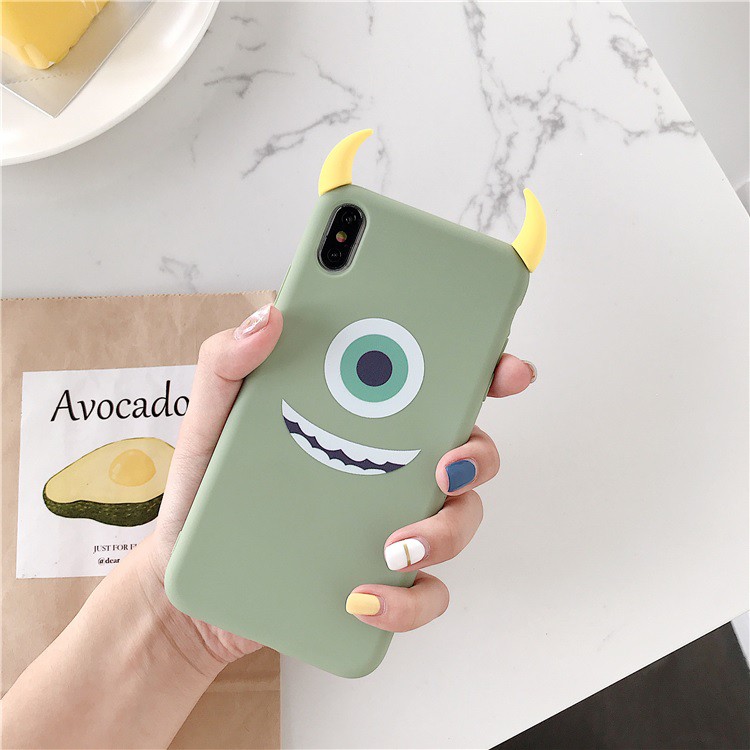 Ốp lưng iphone Cặp đôi nhà Monster - ỐP lưng XƯỞNG QUÁI VẬT gắn sừng - Ốp Iphone dt01