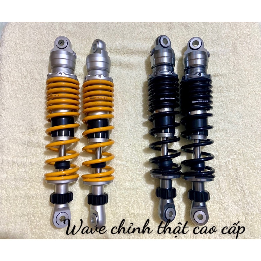 Phuộc Ohlins. Phuộc Sau Ohlins gắn xe Wave Dream, 2 màu ĐEN VÀNG