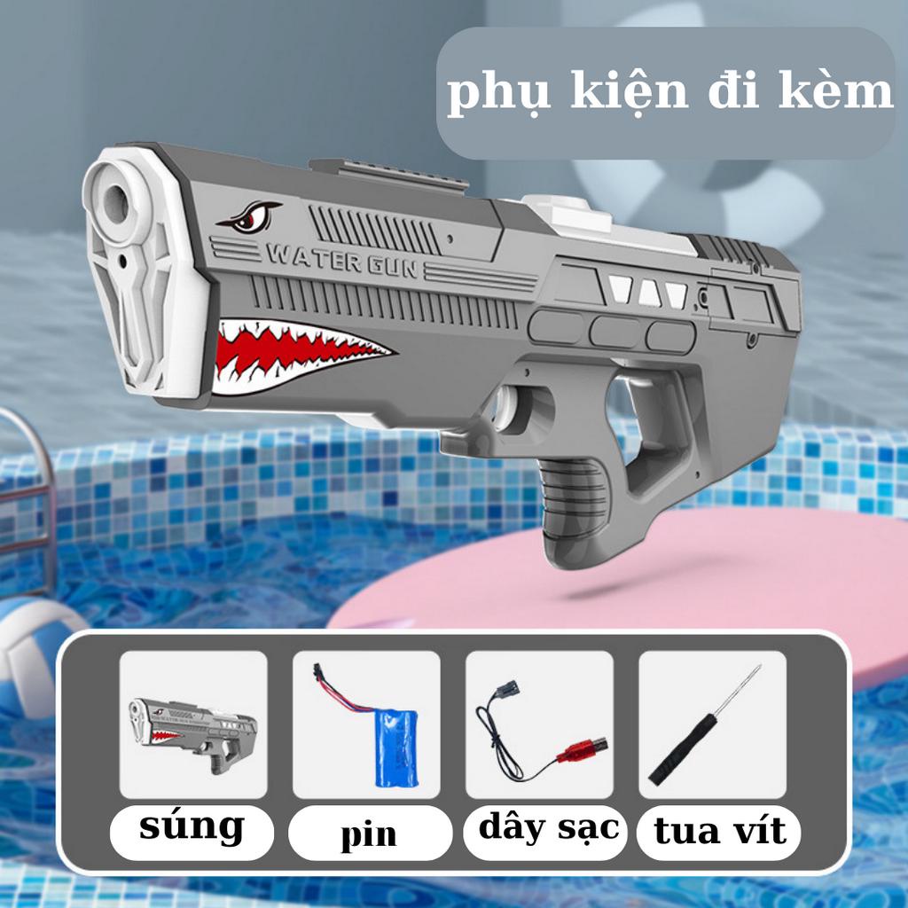 Súng bắn nước đồ chơi cao cấp sạc điện bắn tự động liên thanh cực mạnh cực chuẩn xác