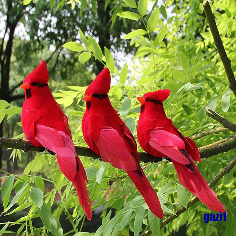 (gazi1) Creative Foam Feather Artificial Parrots Imitation Bird Model Garden Decoration