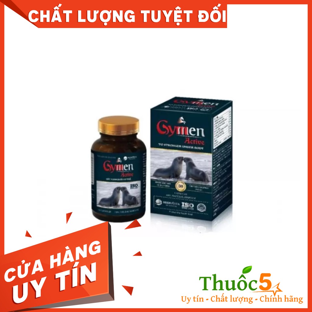 Viên Uống Gymen Active Gold Hỗ Trợ Bồi Bổ Nguyên Khí, Bổ Thận, Tăng Cường Sinh Lý Nam Hộp 30 Viên