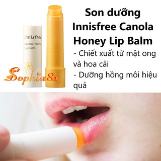 Son dưỡng mềm mịn môi mật ong Innisfree Canola Honey Lip Balm